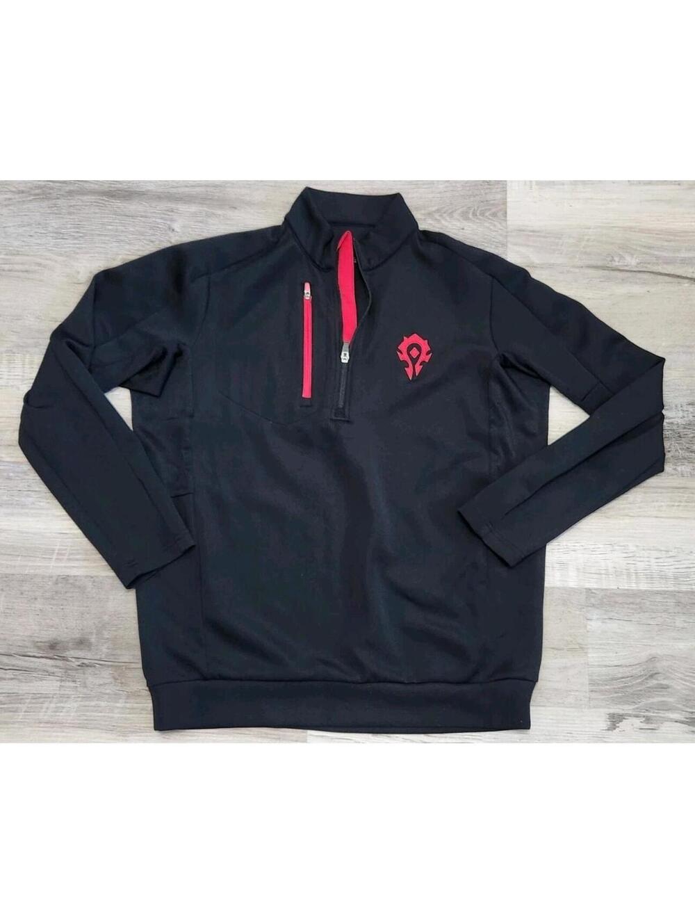 Antigua Jacket Mens Large World Of War Craft 1/4 Zip Pull Over